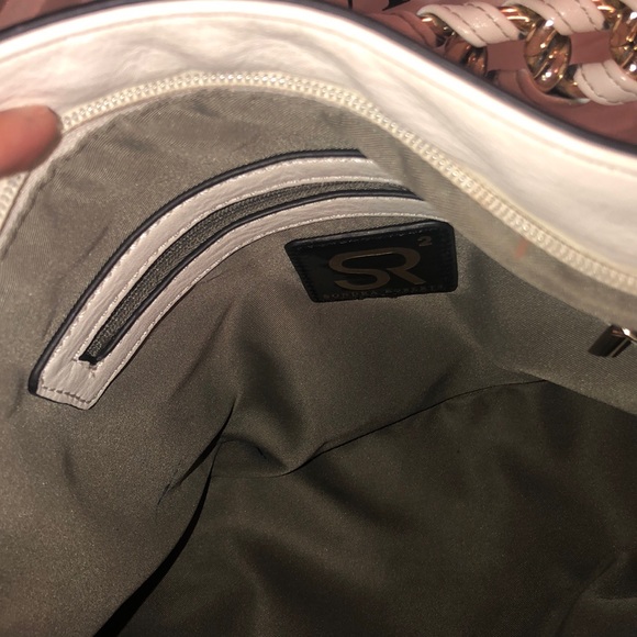 NWOT Sondra Roberts White Leather Bag - Picture 5 of 6